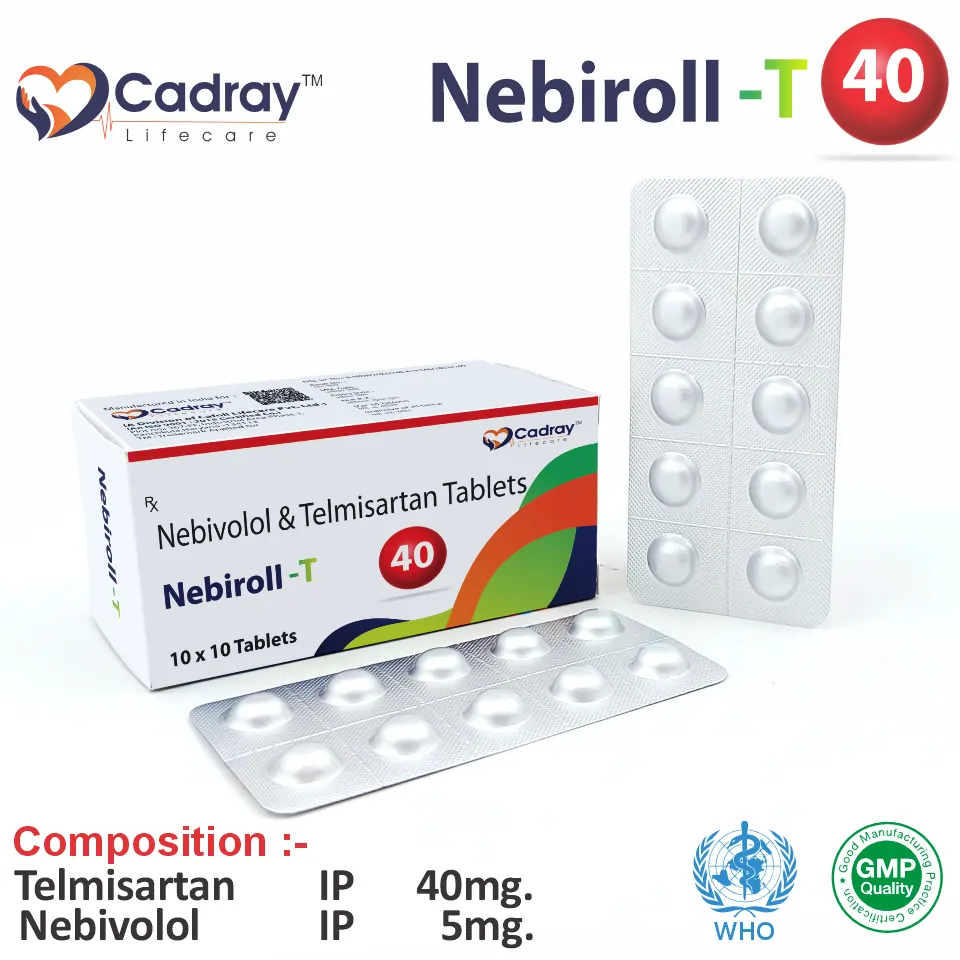 Telmisartan 40mg + Nebivolol 5mg Tablet in PCD Pharma Franchise